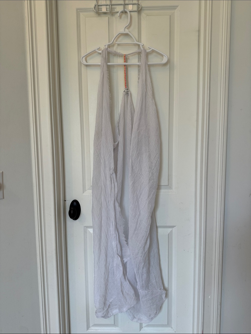 Subtle Luxury White Sheer Halter Swim Coverup